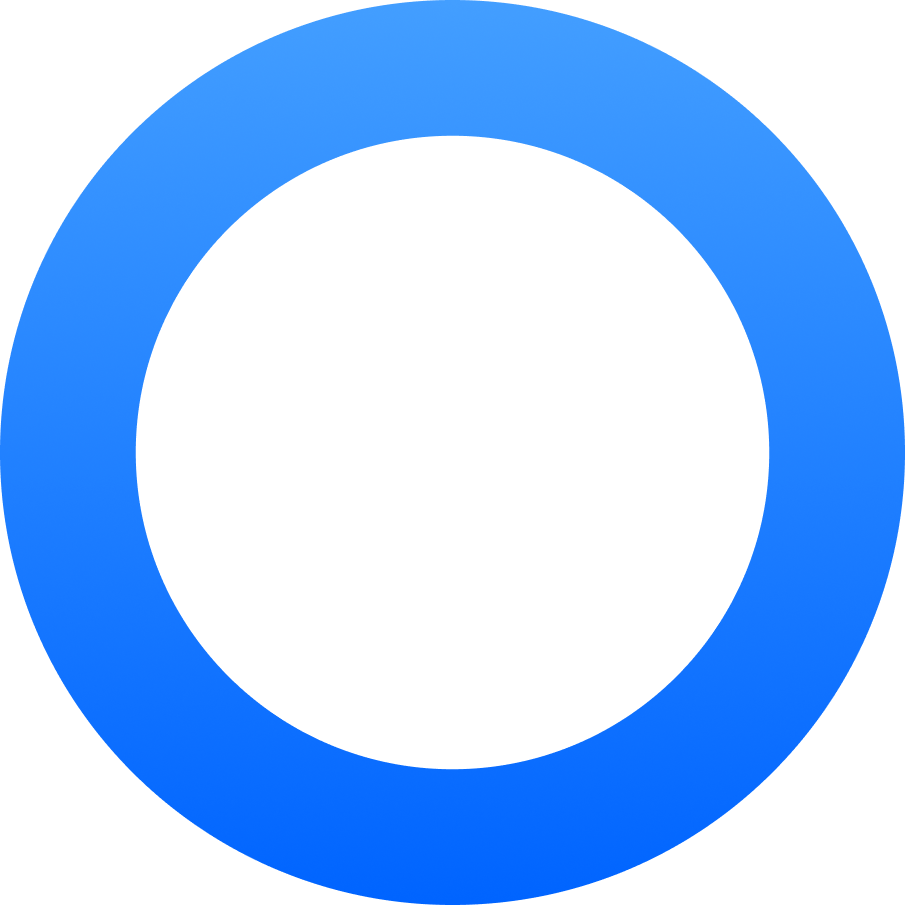 A vibrant blue circle against a black backdrop, representing the dynamic nature of web development and technology.